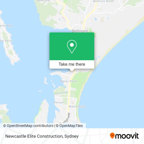 Mapa Newcastle Elite Construction