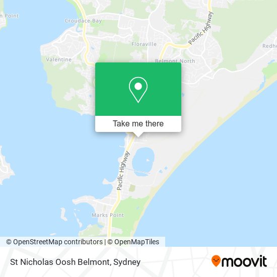 St Nicholas Oosh Belmont map
