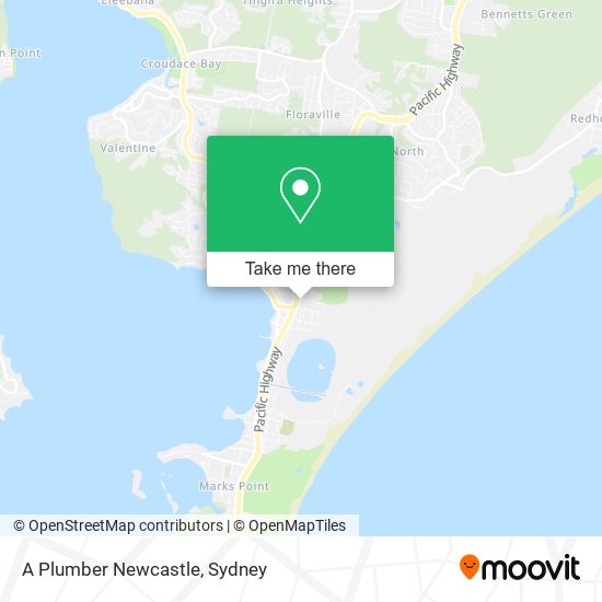 A Plumber Newcastle map