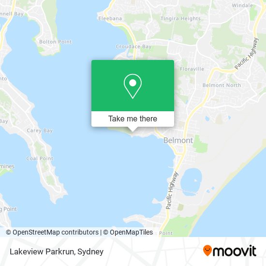 Mapa Lakeview Parkrun