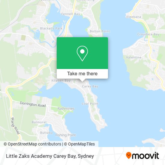 Mapa Little Zaks Academy Carey Bay