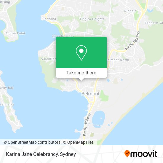 Karina Jane Celebrancy map