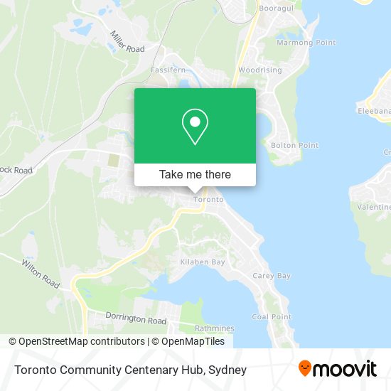 Toronto Community Centenary Hub map