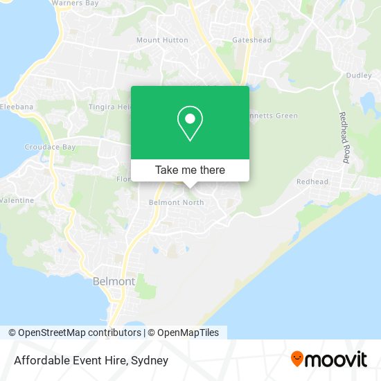 Affordable Event Hire map