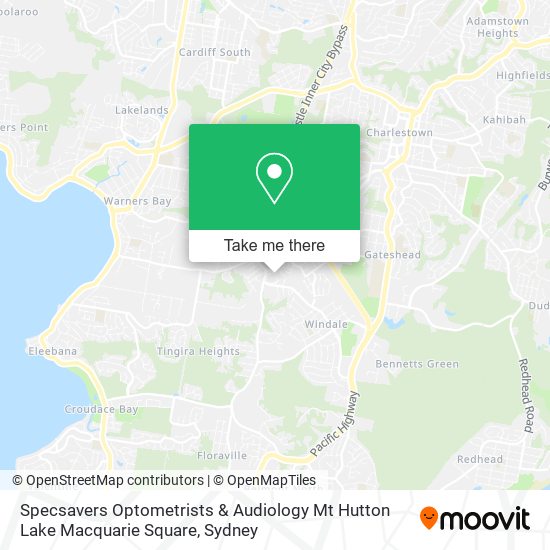 Specsavers Optometrists & Audiology Mt Hutton Lake Macquarie Square map
