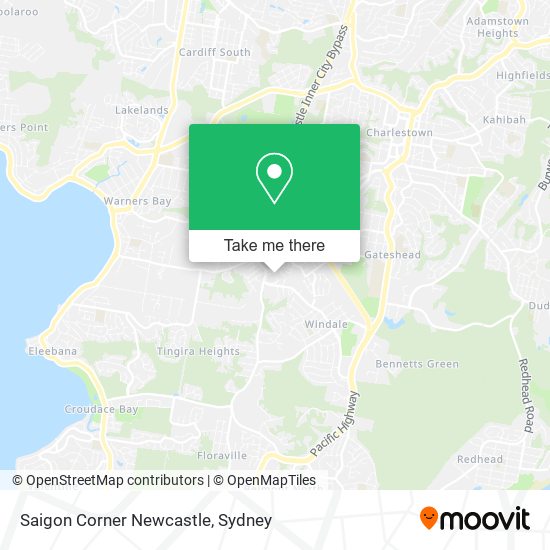 Saigon Corner Newcastle map