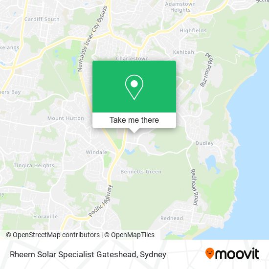 Rheem Solar Specialist Gateshead map
