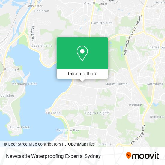 Mapa Newcastle Waterproofing Experts