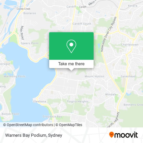 Warners Bay Podium map