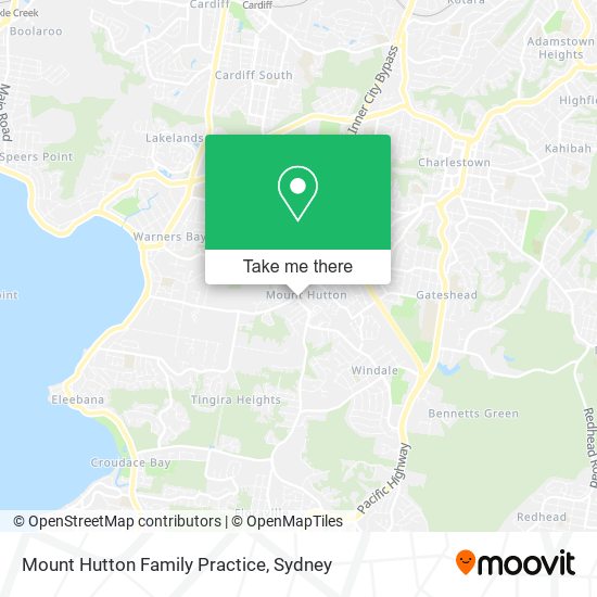 Mount Hutton Family Practice map