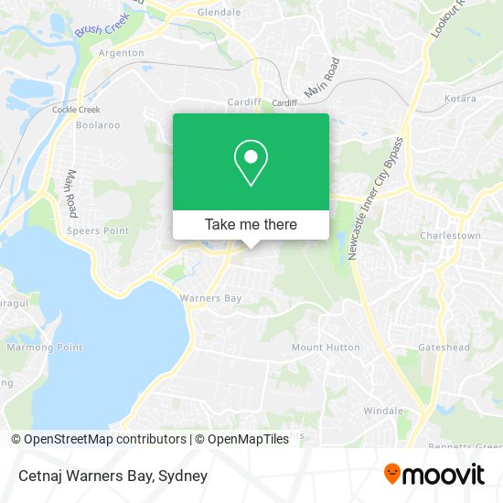 Cetnaj Warners Bay map