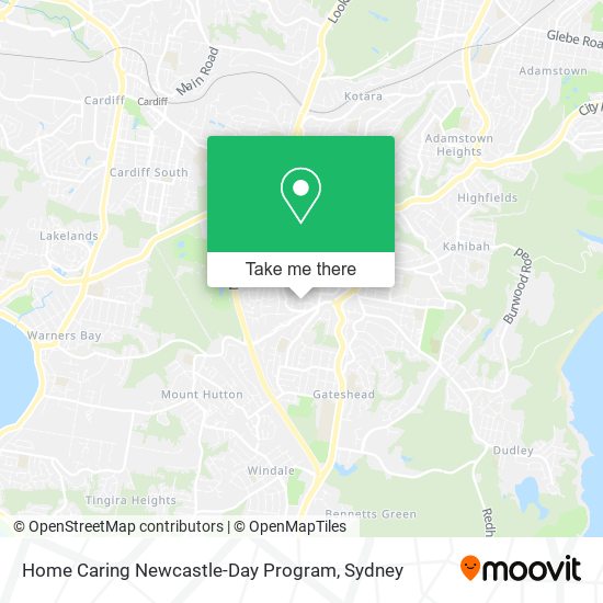 Mapa Home Caring Newcastle-Day Program