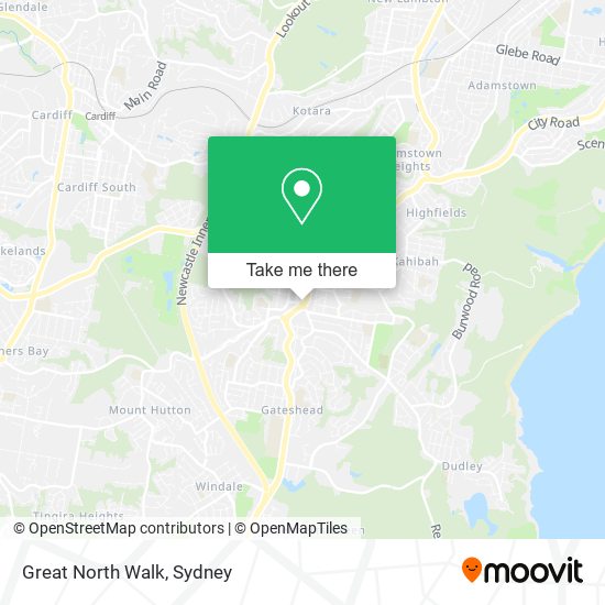 Great North Walk map