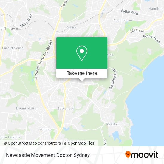 Newcastle Movement Doctor map