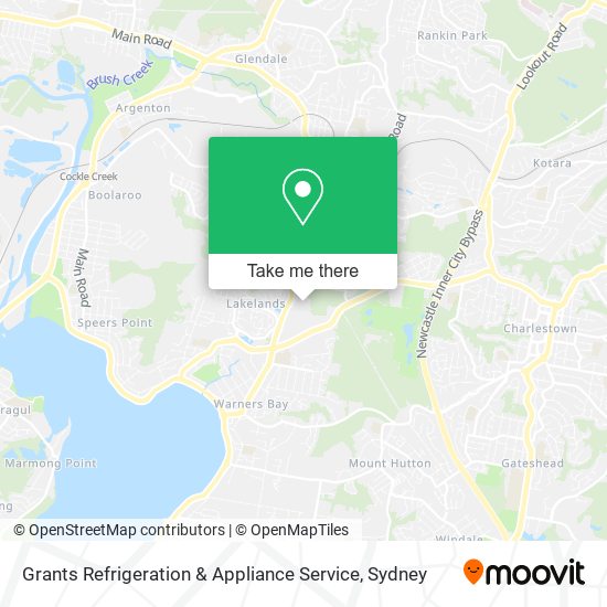 Grants Refrigeration & Appliance Service map