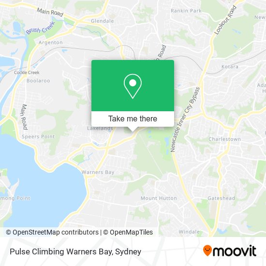 Pulse Climbing Warners Bay map