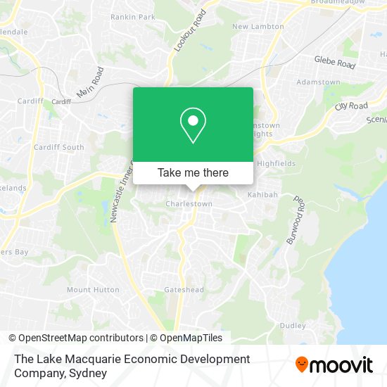 The Lake Macquarie Economic Development Company map