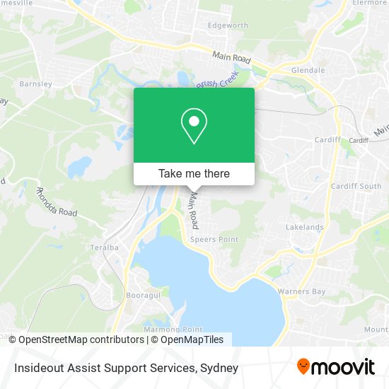 Insideout Assist Support Services map