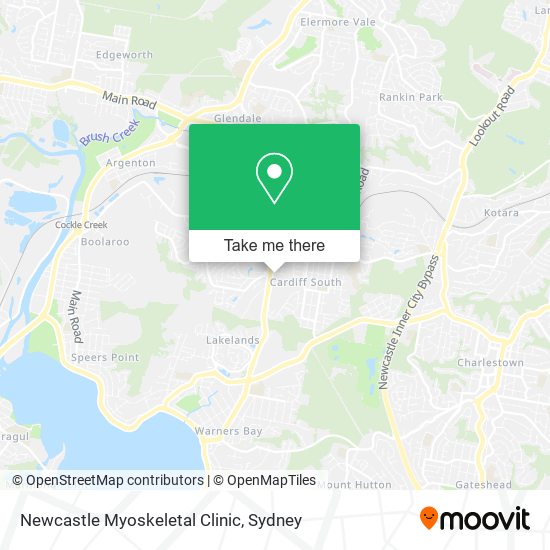 Newcastle Myoskeletal Clinic map