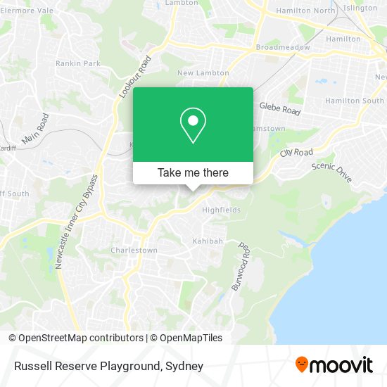 Russell Reserve Playground map