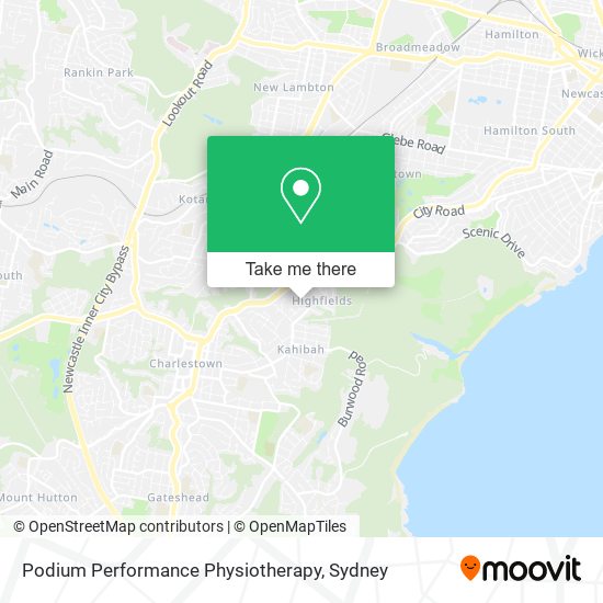 Podium Performance Physiotherapy map