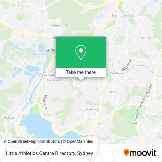 Little Athletics Centre Directory map