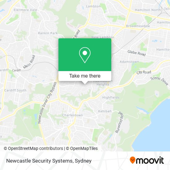 Mapa Newcastle Security Systems