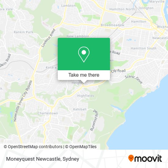 Mapa Moneyquest Newcastle