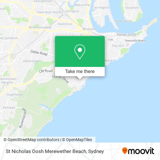 St Nicholas Oosh Merewether Beach map