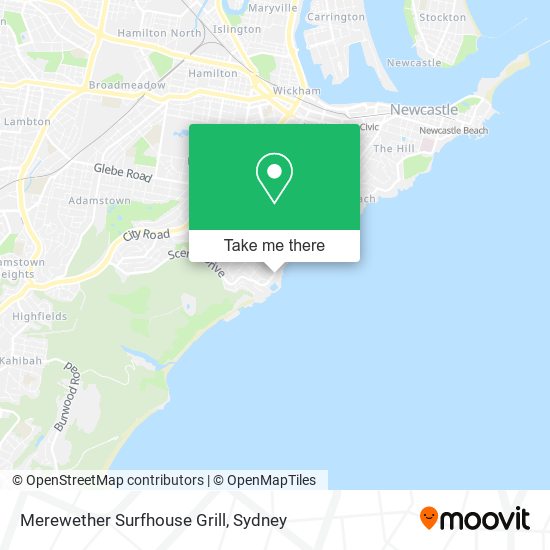 Merewether Surfhouse Grill map