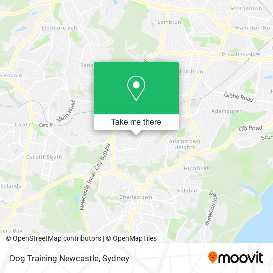 Dog Training Newcastle map