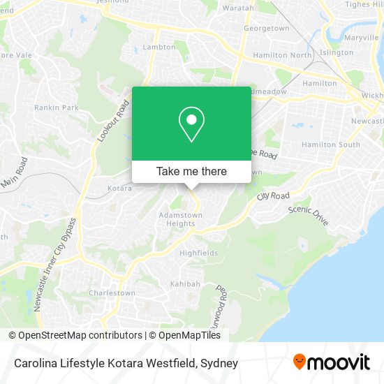 Mapa Carolina Lifestyle Kotara Westfield