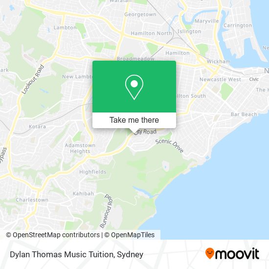 Mapa Dylan Thomas Music Tuition