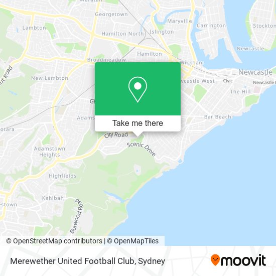 Mapa Merewether United Football Club