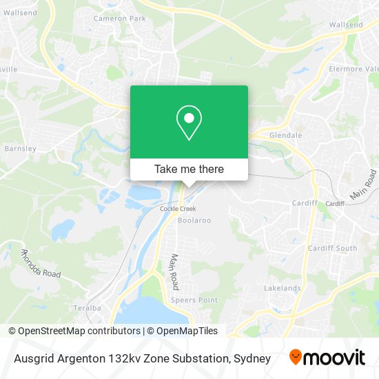 Ausgrid Argenton 132kv Zone Substation map