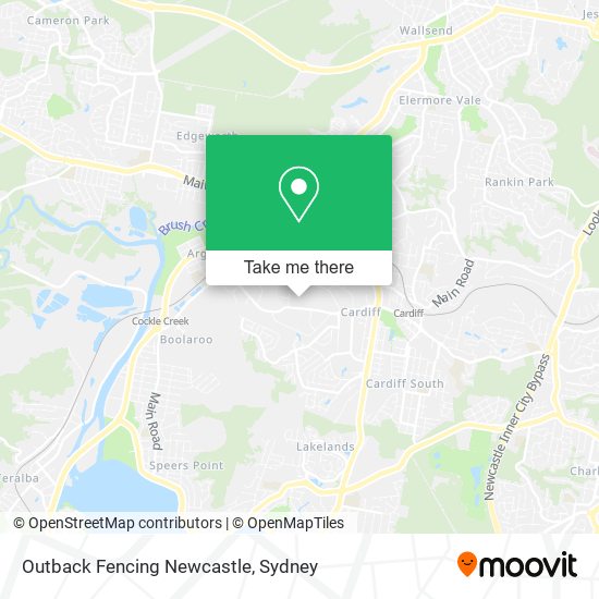 Outback Fencing Newcastle map