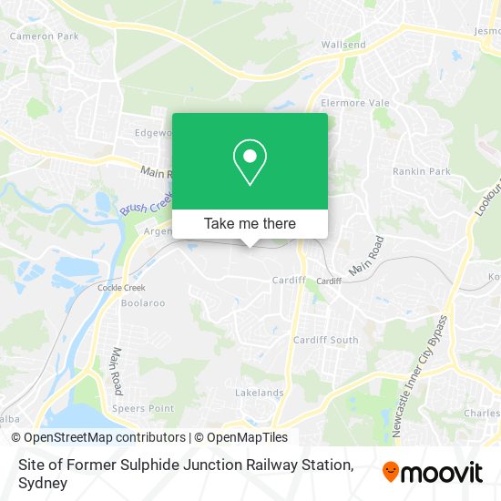 Site of Former Sulphide Junction Railway Station map