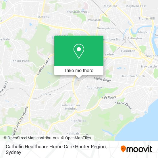 Mapa Catholic Healthcare Home Care Hunter Region