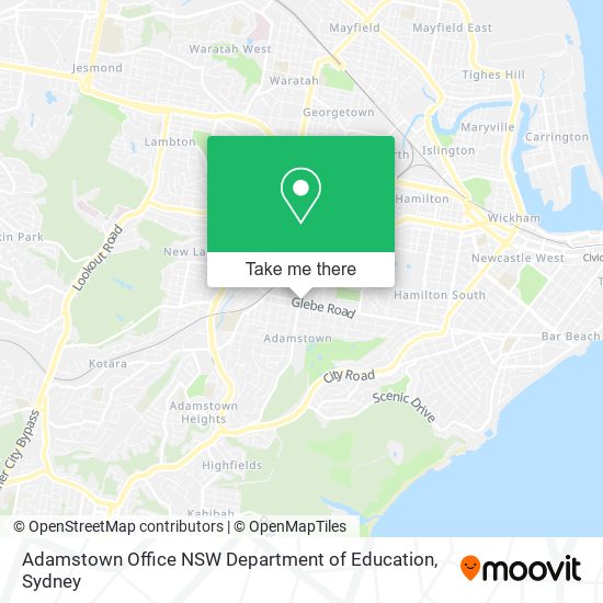 Mapa Adamstown Office NSW Department of Education