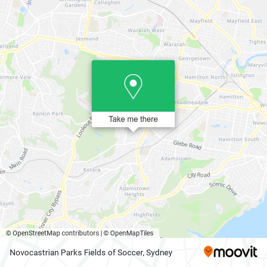 Novocastrian Parks Fields of Soccer map