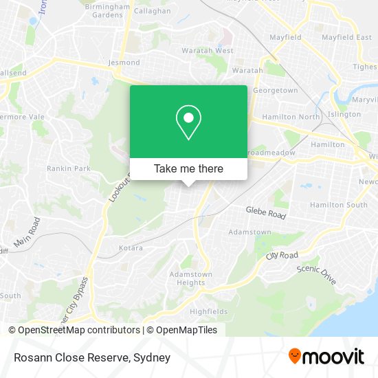 Rosann Close Reserve map
