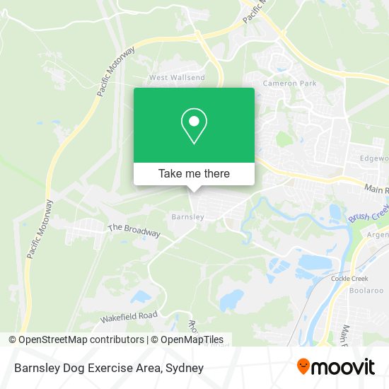 Barnsley Dog Exercise Area map