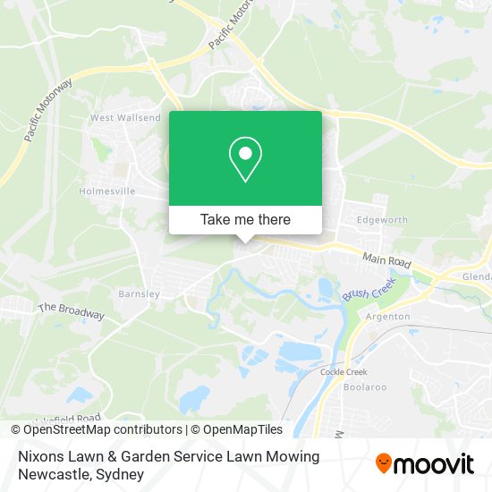 Nixons Lawn & Garden Service Lawn Mowing Newcastle map