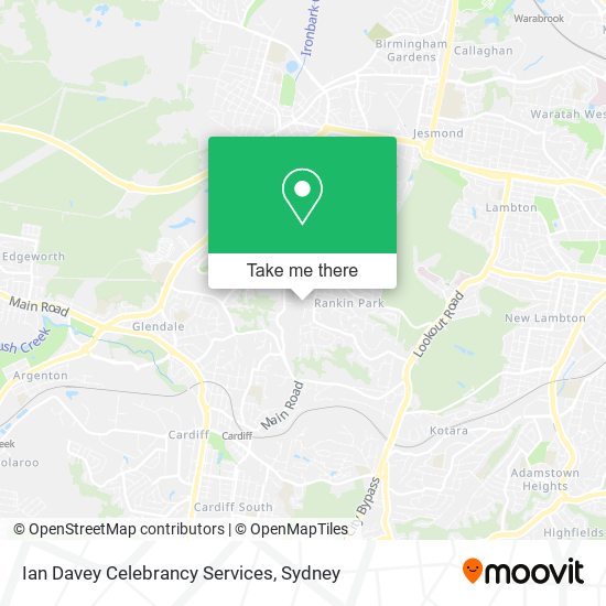 Ian Davey Celebrancy Services map