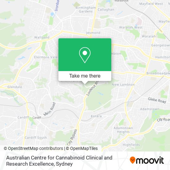 Australian Centre for Cannabinoid Clinical and Research Excellence map