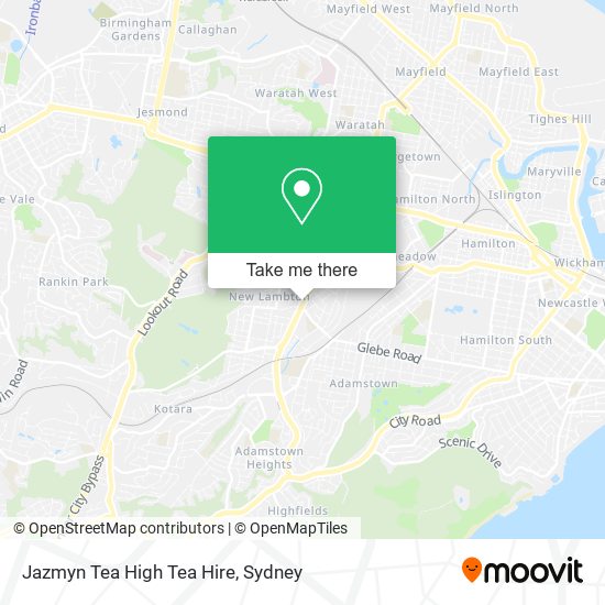 Jazmyn Tea High Tea Hire map