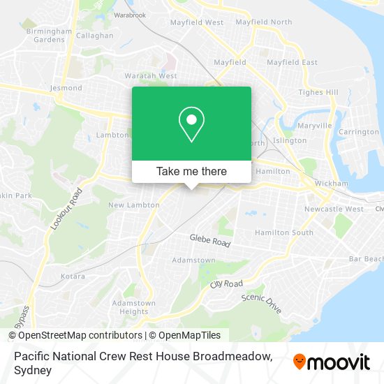 Pacific National Crew Rest House Broadmeadow map