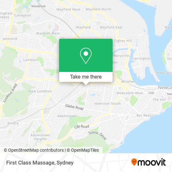 First Class Massage map