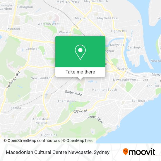 Macedonian Cultural Centre Newcastle map