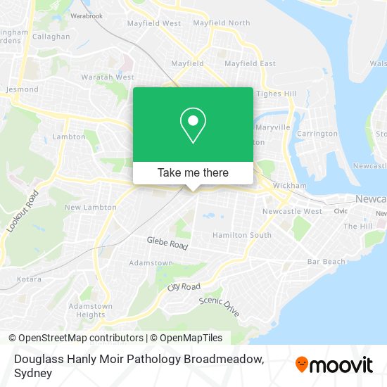 Douglass Hanly Moir Pathology Broadmeadow map